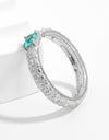 925 Sterling Silver Square Zircon Ring