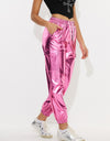 Drawstring Pocketed Elastic Waist Pants