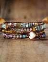 Handmade Crystal Beaded Natural Stone Bracelet