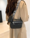 Stitching PU Leather Shoulder Bag