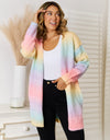 Full Size Gradient Open Front Cardigan