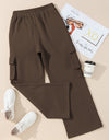 Drawstring Straight Pants with Pockets