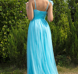 Asymmetrical Ruched Slit Dress