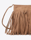 Adored PU Leather Crossbody Bag with Fringe