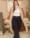 Plus Size Open Front Long Sleeve Coat