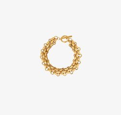 Gold-Plated Toggle Clasp Bracelet