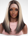 13*2" Lace Front Wigs Synthetic Long Straight 16" 150% Density