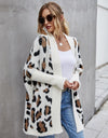 Leopard Pattern Fuzzy Cardigan