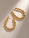 Gold-Plated Stainless Steel Hoop Earrings