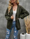 Cable-Knit Dropped Shoulder Cardigan