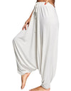 Tied Mid Waist Long Harem Pants