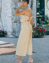 Ruffled Strapless Wide Leg Jumpsuit