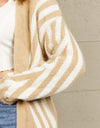 Woven Right Two-Tone Open Front Fuzzy Longline Cardigan