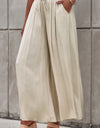 Drawstring Waist Wide Leg Pants