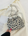 Animal Print Nylon Bucket Bag