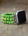 Synthetic Imperial Jasper Beaded Watchband Bracelet