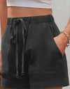 Drawstring Elastic Waist Pocket Shorts