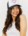 Fame Falling For You Trucker Hat in Black