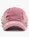 Distressed Adjustable Cotton Baseball Cap