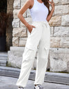 Drawstring High Waist Cargo Pants