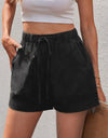 Drawstring Elastic Waist Pocket Shorts