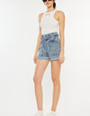 Kancan Ultra High Rise Paperbag Denim Shorts