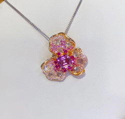 2 Carat Moissanite 925 Sterling Silver Pendant Necklace