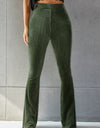 Ribbed High Waist Flare Pants