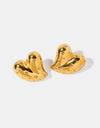 Heart Shape 18K Gold-Plated Zircon Earring