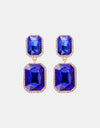 Geometrical Shape Glass Stone Dangle Earrings