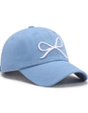 Bow Embroidered Cotton Baseball Cap