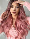 Fashion Wave Synthetic Long Wigs in Pink 26''