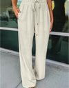 Drawstring Wide Leg Pants