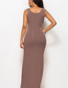 Scoop Neck Wide Strap Maxi Dress