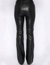 PU Leather High Waist Straight Pants