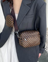 Adored Geometric PU Leather Shoulder Bag with Small Purse