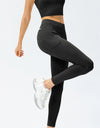 Full Size Slim Fit High Waist Long Sports Pants with Pockets