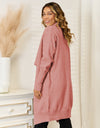 Long Sleeve Open Front Longline Cardigan