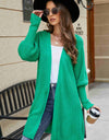 Open Front Lantern Sleeve Cardigan