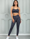 Leopard Cutout Sports Bra and Leggings Set