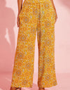 Pocketed Floral Wide Leg Pants