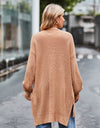 Open Front Dropped Shoulder Longline Cardigan