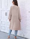 Open Front Longline Cardigan with Pockets