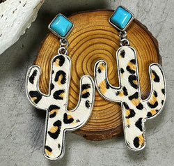 Turquoise Cactus Earrings