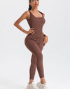 Wide Strap Sleeveless Active Jumpsuit