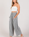 SAGE + FIG Drawstring Smocked High Waist Pants