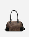 Contrast PU Leather Shoulder Bag