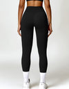 Twisted High Waist Active Pants with Pockets