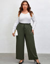 Plus Size Tied Wide Leg Pants