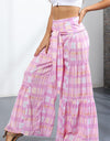 Printed High-Rise Tied Culottes